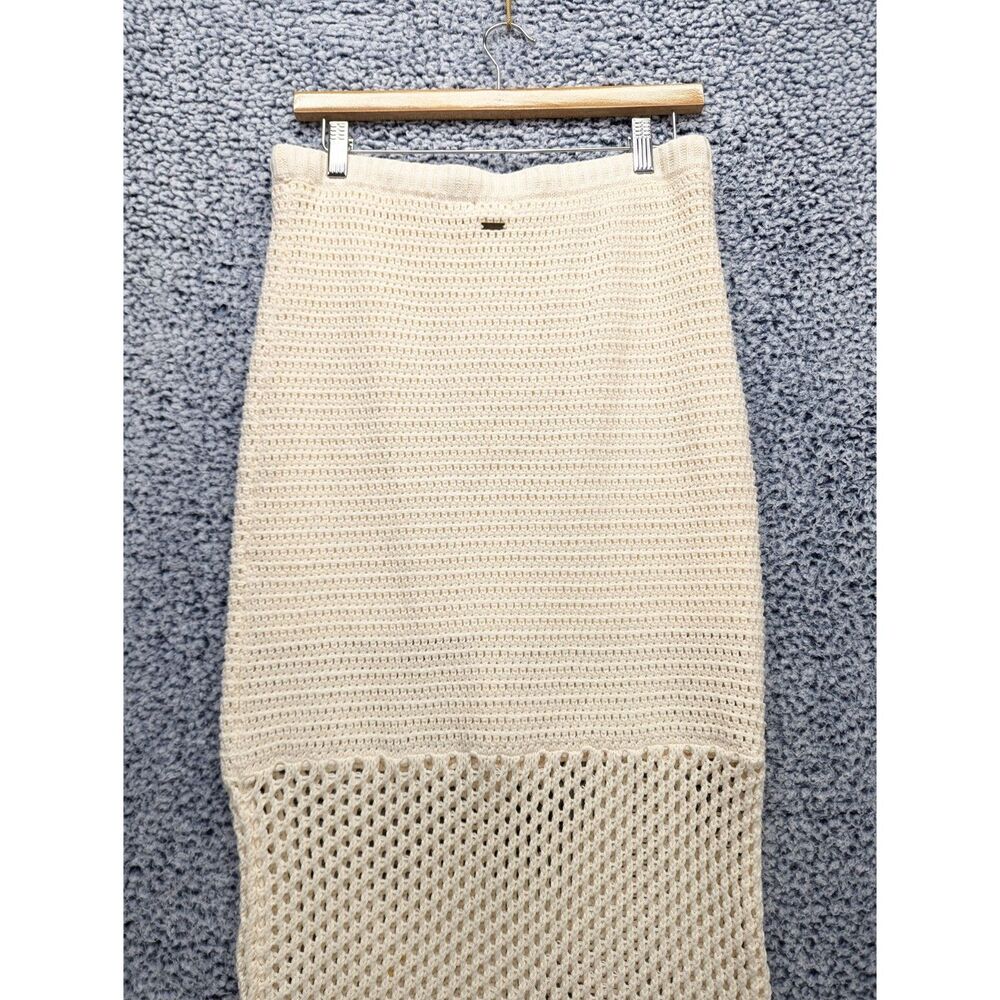 Antrhopologie Ghanda Crochet Floral Maxi Skirt Size LG Boho Hippie 90s Festival - Picture 7 of 15